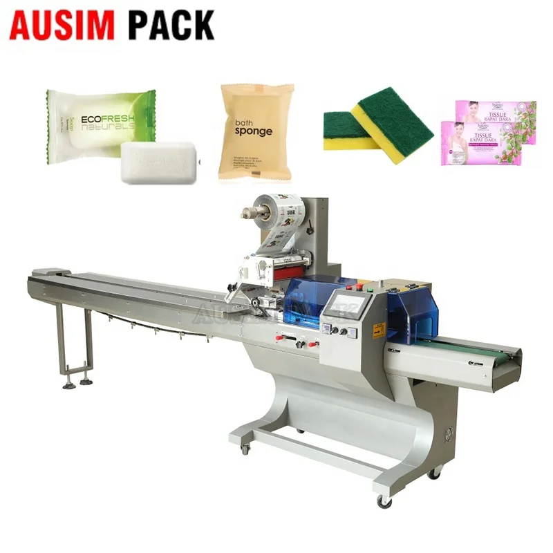 DC-250E Chips Powder Automatic Blister Horizontal Packing Machine table top feeding flow horizontal stretch wrapping machine