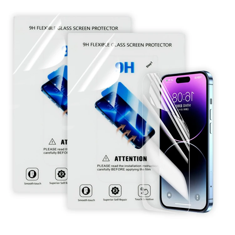 9H 0.35mm Cuttable Flexible TPU Hydrogel Film HD Screen Protector Sheet Anti-Shock Not Tempered Glass for Mobile Phone