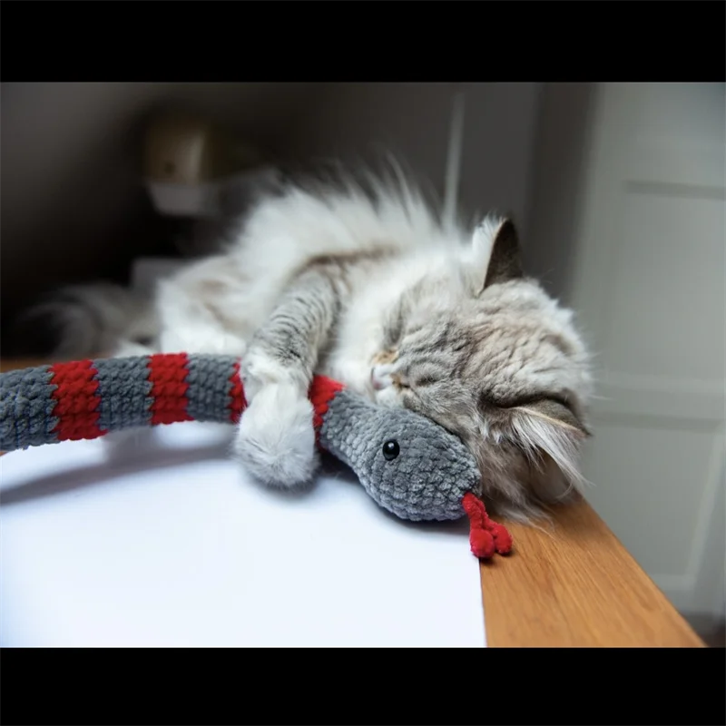 Hot Sale Cat Plush Toy Handmade Snake Catnip Snakes Cat Toys