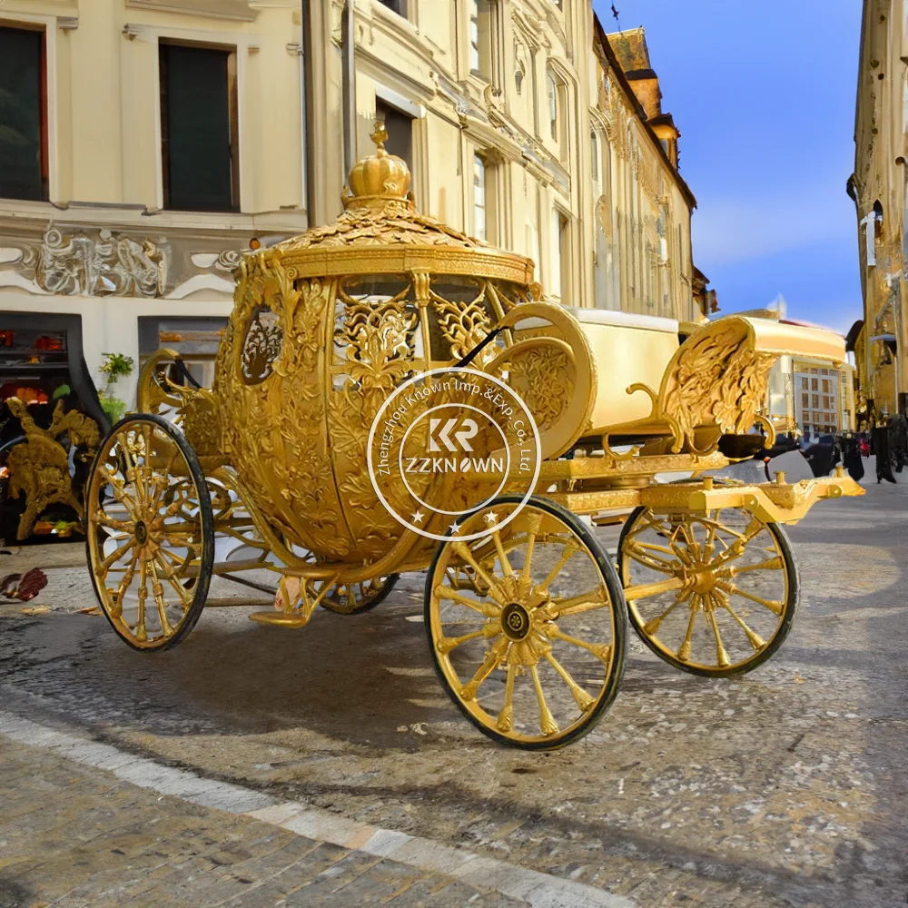 Electric Cinderella Children Garden Horse Cart Luxury Cinderella Carriage Princess Carriage Horse Drawn Carriage