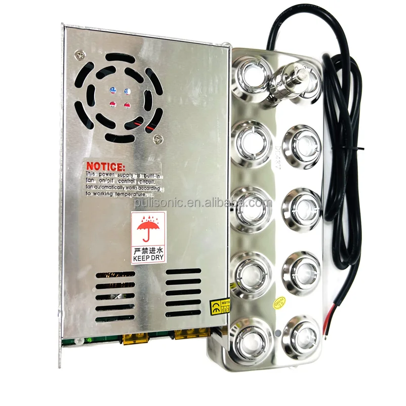 10-Head Replaceable Atomizer Ultrasonic Fog Machine Waterproof Float Type Ultrasonic Spray Humidifier Landscaping Vegetable