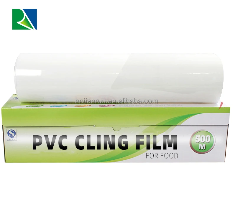 food grade fresh keep 10mic 1500m stretch packing wrapping pvc pe cling film jumbo roll