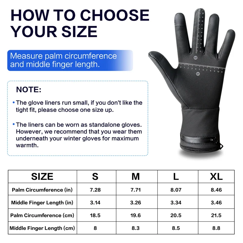 Rechargeable 2200mAh Electric Heating Ski Gloves for Men Women Best Heated Gloves Motorcycle