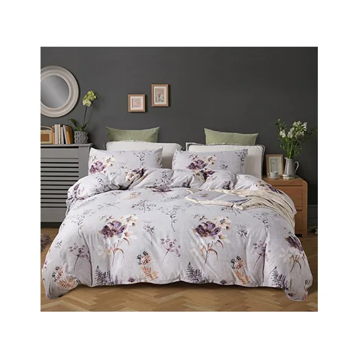 Line design and marble pattern printing  100% polyester bed sheet with pillow case bed set