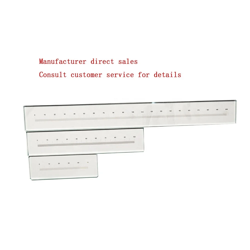 High precision linear scale Optical glass ruler Optical Measuring Instruments Scale Hand Measuring Tools