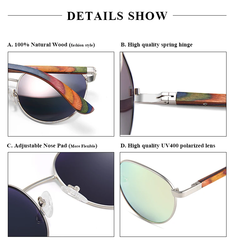 CONCHEN 2024 Design custom EYEWEAR brand polarized glasses wooden bamboo SUN GLASSES shades designer sunglasses