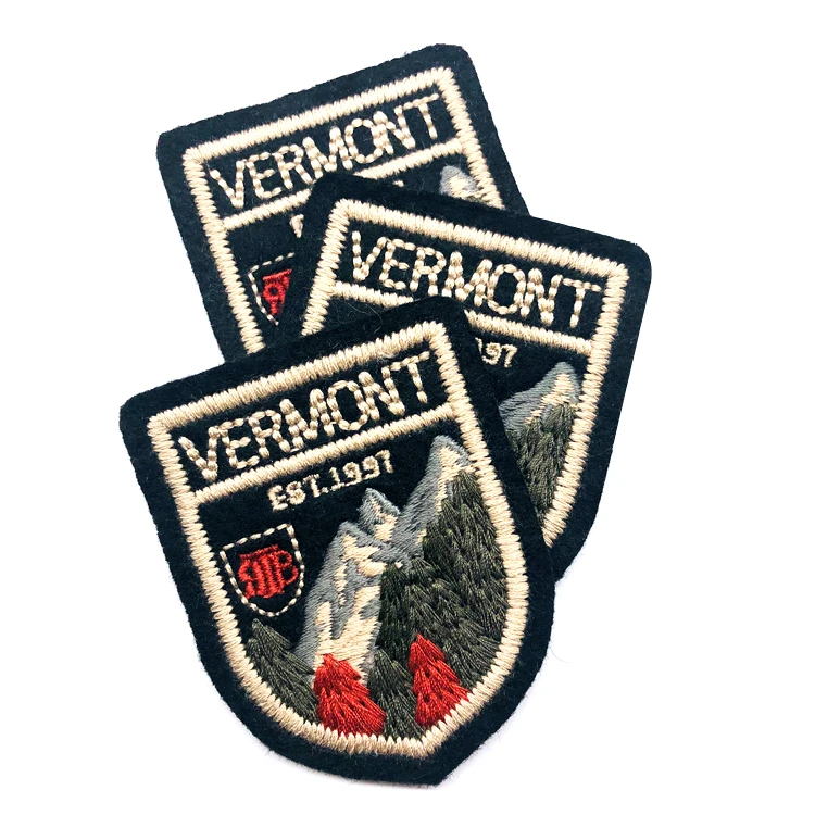 High Quality Digitizing Embroidery Services Custom Logo Clothing Embroidered Patches with Sew on