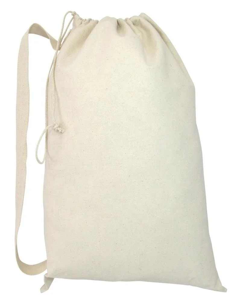 Custom Canvas Drawstring Laundry Storage Bags Supplier