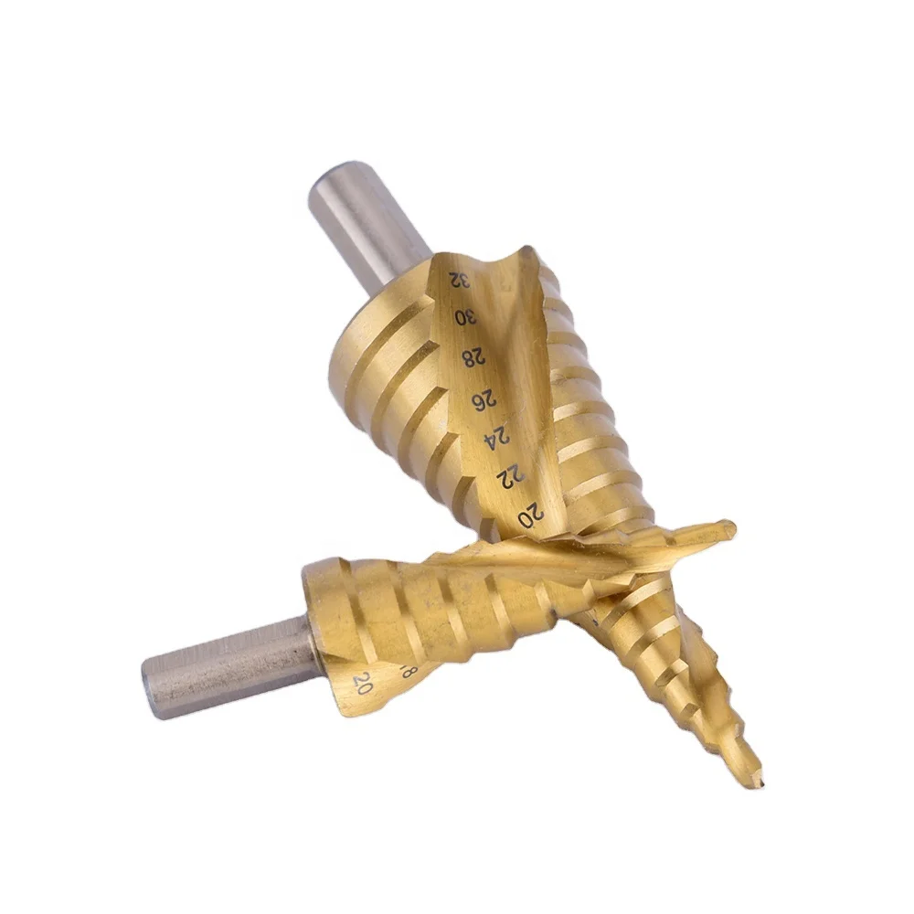 Weix six angle shank Titanium Step drills HSS drill bits for metal Dring