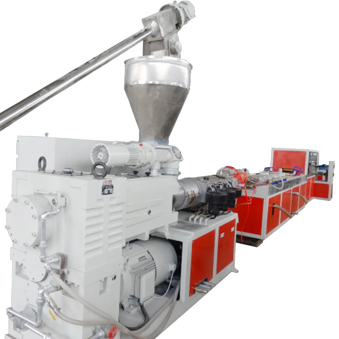 Plastic PVC Window Profile Extrusion Machine For Making WPC Decking And Wall Panel Production Line