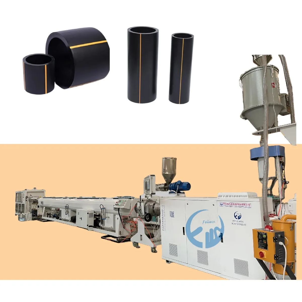 Fullwin Machinery 16-63mm Automatic Agriculture HDPE PE PP PPR Water Pipe Making Extruder Line Machine