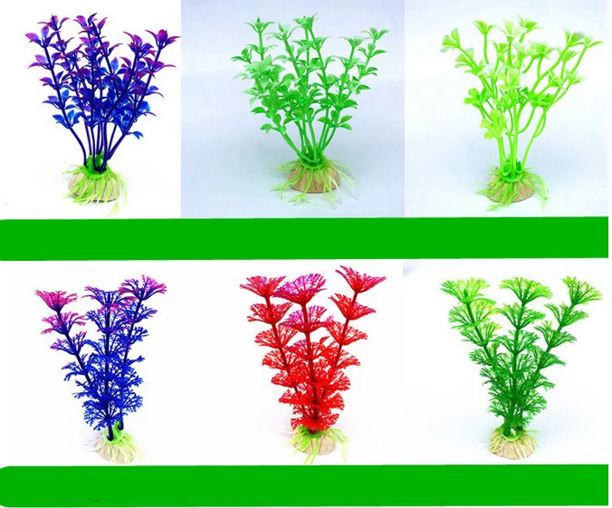 Wholesale Artificial Plastic Plants Aquarium Decor Fish Tank Decoration Ornament