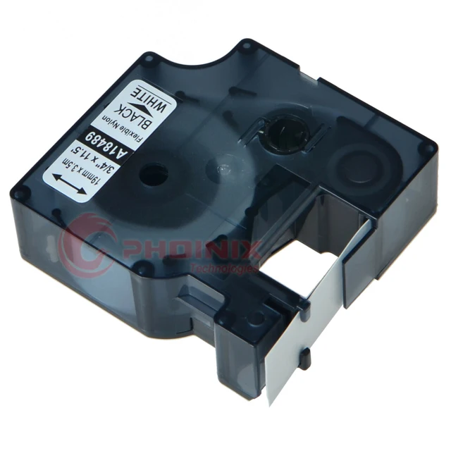 Rhino 18489 Compatible Flexible Nylon Industrial Label Tape 3/4 19mm Cartridge Work with DYMO Rhino 5200 4200 6000 LabelWriter