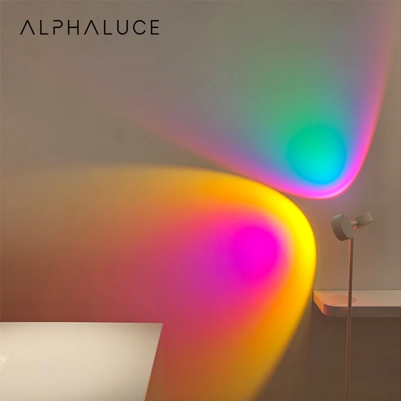 New Indoor Nordic Adjustable Foot Lamp For Living Room Decor Standing Rgb Sunset Modern Floor Lamps