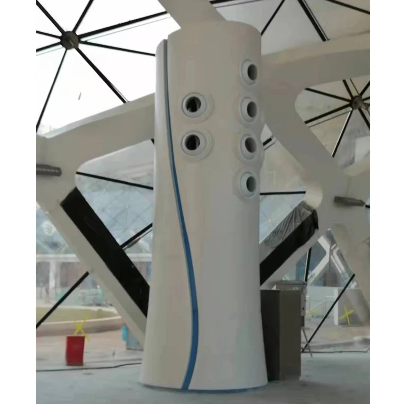 Single Curved Curtain Walls Accessories Facade Column Cladding Aluminum Cladding