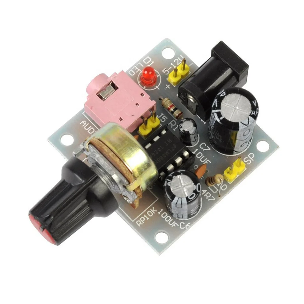 LM386 MINI Amplifier Board DIY Kit 3V-12V Power Amplifier Suite Electronic Fun Kits Amplificador Module Board