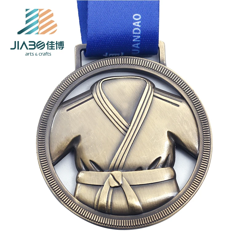 Jiabo gold silver antique copper metal zinc alloy  Judo sports medals custom medal
