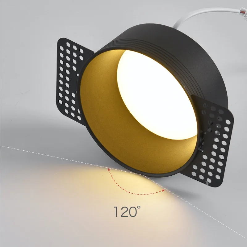New Products Trimless Downlight Recessed Round Mini Ultra Slim 7W 12W 15W Anti Glare LED Ceiling Spotlight