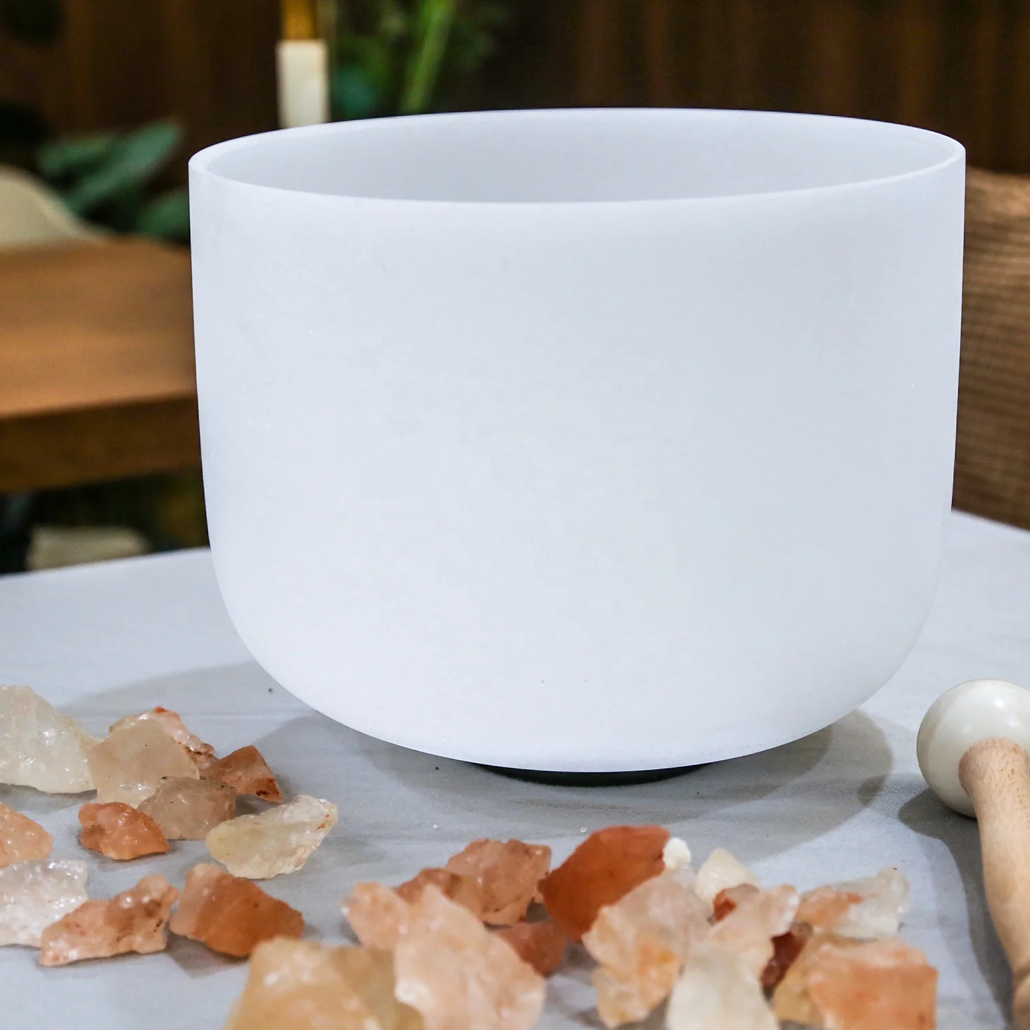 Factory Wholesale 6-24 Inch 432hz/440hz Chakra Set Of Quartz Frosted Crystal Singing Bowl