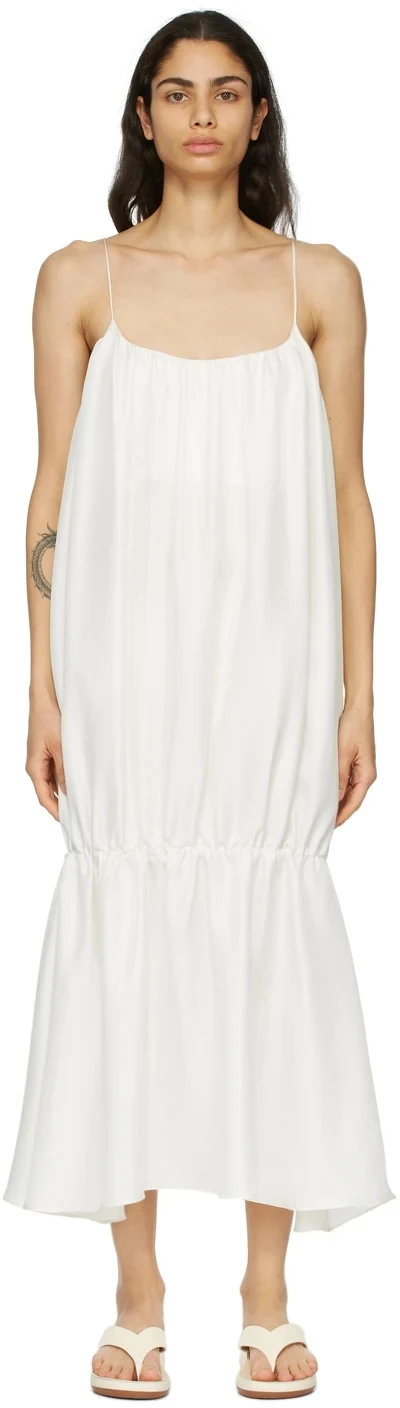 Oversize White Linen Look Panelled Beach Cover Up Maxi Dress Linen Dress womens luxury clothing 2021