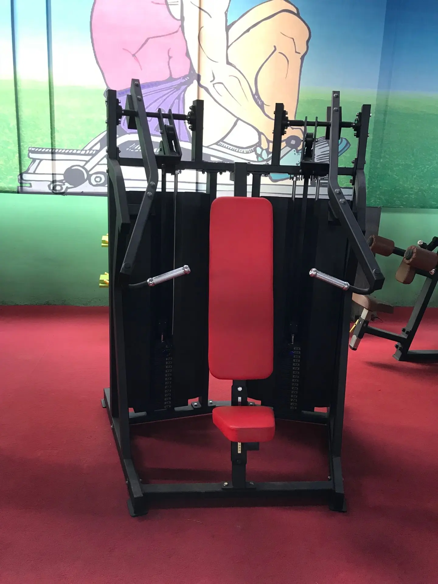 Kingace Double Pin Loaded Sport Workout Gym Equipment Incline Chest Press Machine With Weight Plates