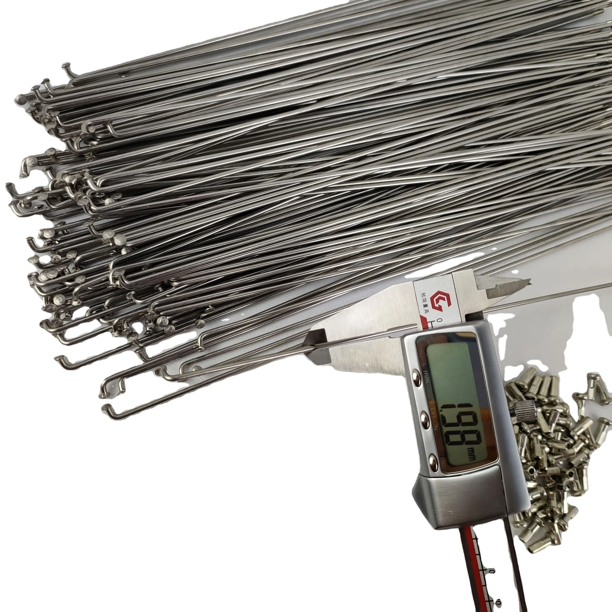 2022 Cheap Factory Price 14G/13G /8G J Bend/Straight Stainless Steel Bicycle Spokes&Brass Nipples of Various Size for MTB