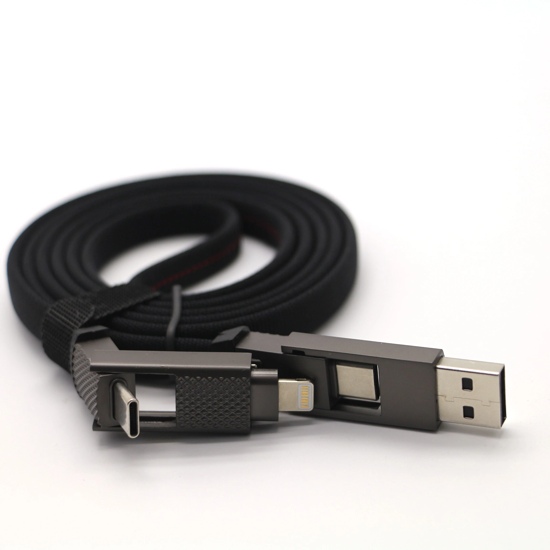 OEM zinc alloy Type C usb data cable 4 in 1 100W Portable fast charging cable type c fast charger cables