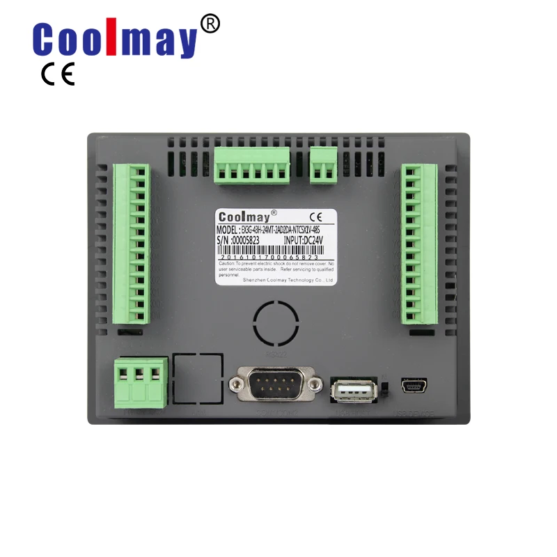  Интегрированный контроллер Coolmay HMI + PLC все-в-одном сенсорная панель 4 3 дюйма Цифровой транзистор постоянного тока 24 В вход/выход 12DI 12DO RS232