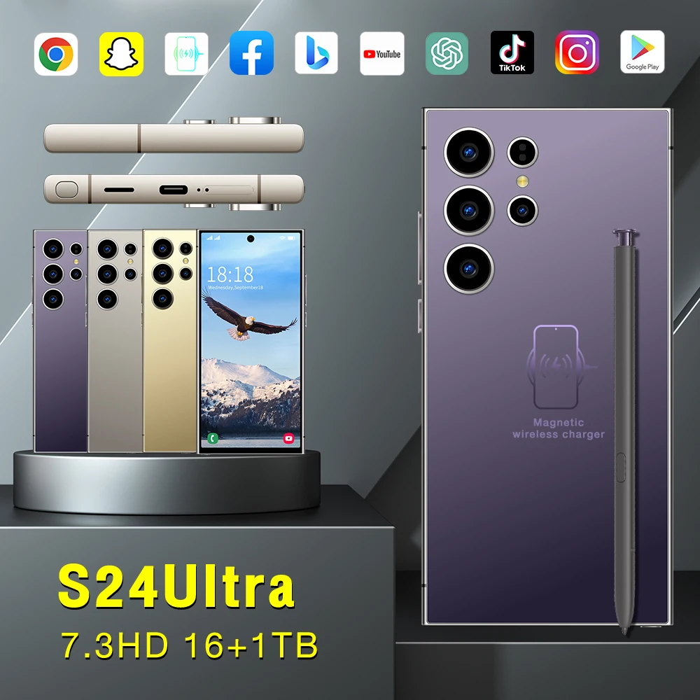 smart phone 2024 New s24 ultra telefono for les samsung s24 ultra smartphone samsung s24ultra
