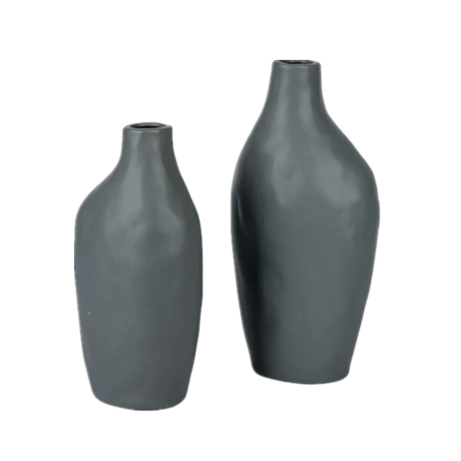 8 Inch Tabletop Decor White Ceramic Effect Vase Polyresin Flower Vase Home Decoration Clay Flower Pot