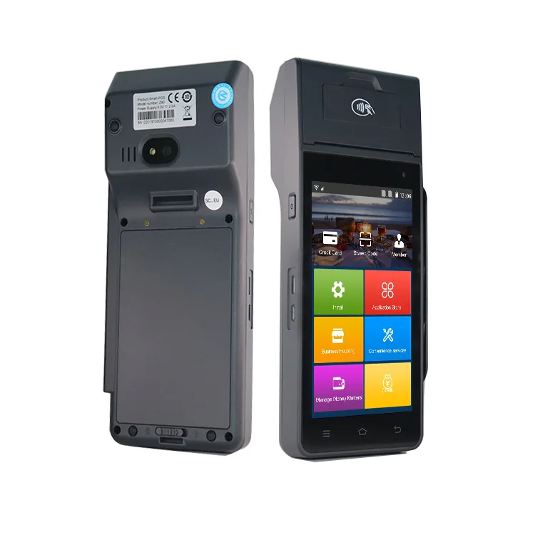 Портативный Android POS-аппарат со сканером кода 4 г/беспроводной/WIFI Мобильный POS-терминал с термопринтером