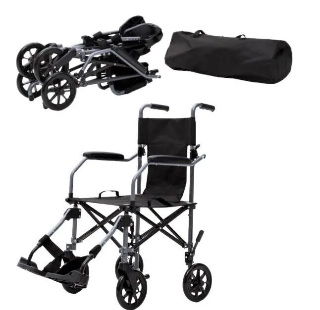 MSMT 200044 Aluminum Lightweight Folding Transport Wheelchair Manual beach wheelchair disabled outdoor entertainment wheelchair