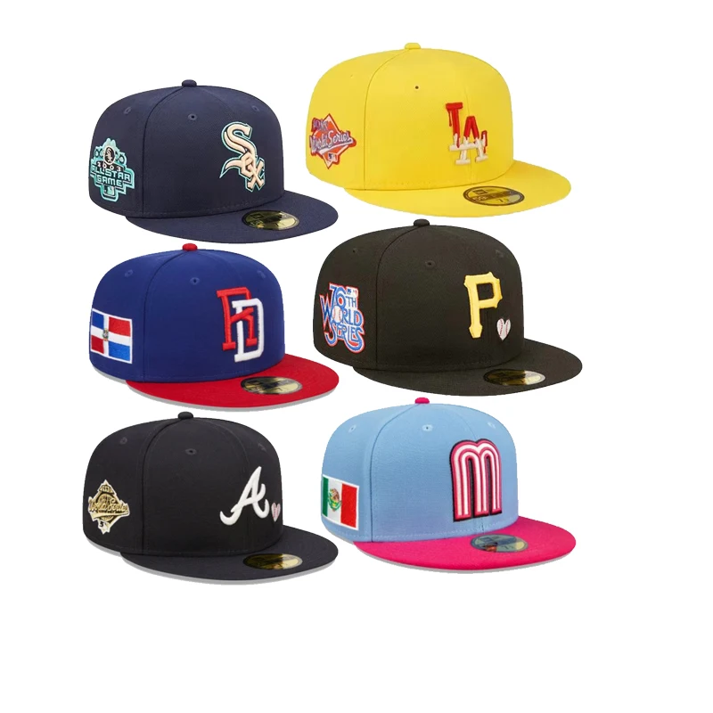 New Styles 5 Panel Gorras Fitted Snapback Custom Embroidery Logo Flat Brim Baseball Sport Cap For team