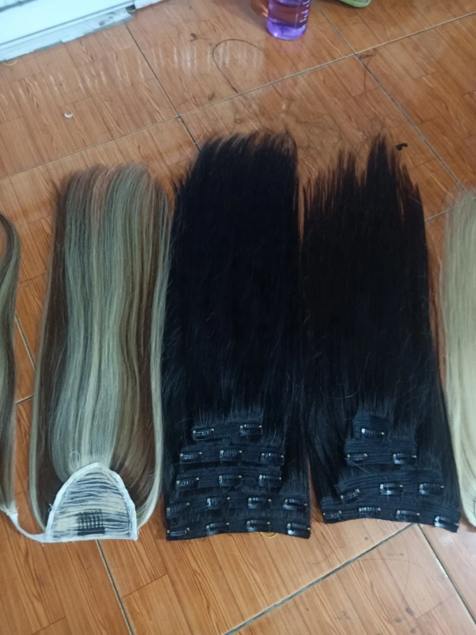 Wholesale 100% Vietnamese Clip ins Hair Natural Straight, Virgin Hair Clip in Extensions Super Double Drawn Customized Colors