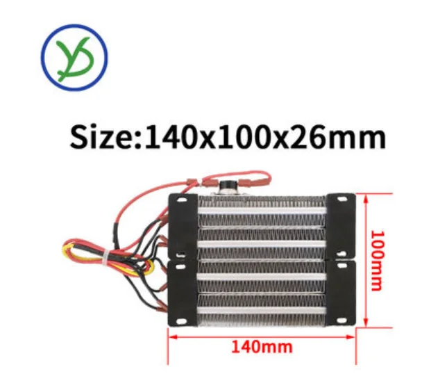  PTC Heater AC DC 220V 1000W 140*102mm Electric Heating Element Insulated ceramic