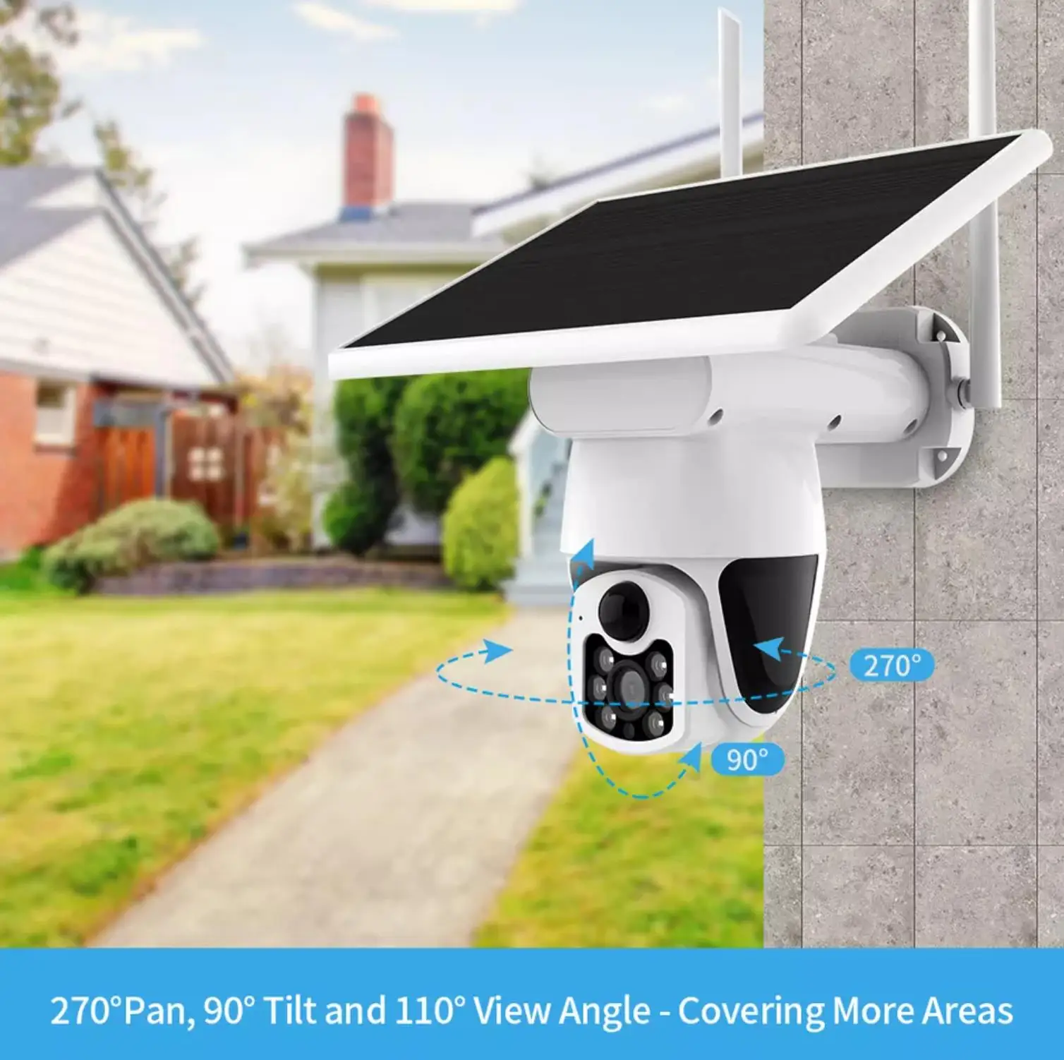 Solarborn Low Power Consumption 4G System Outdoor Wireless Solar Cctv Camera With Sim Card