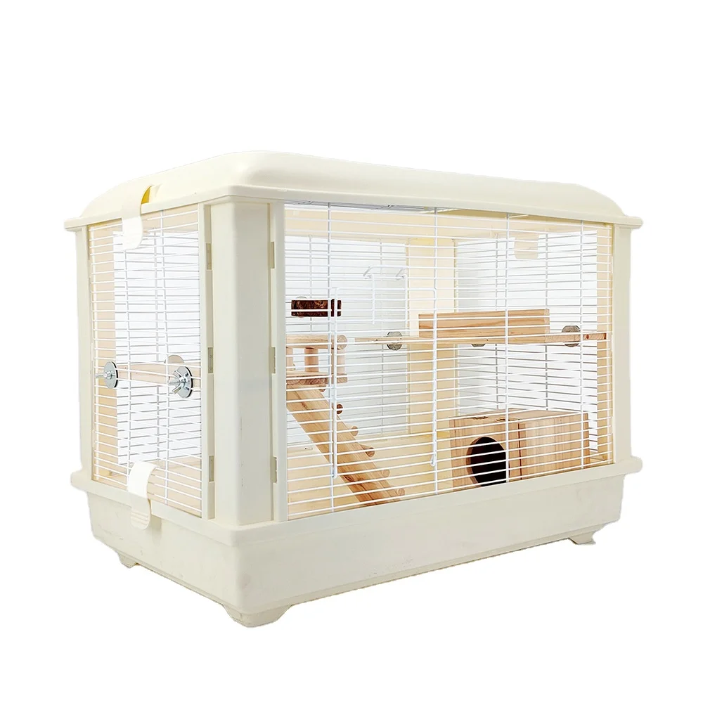 Hamster House Double Storey Villa Balcony With Wheel And Water Bottle House For Pet Rat 60cm Hamster Cage