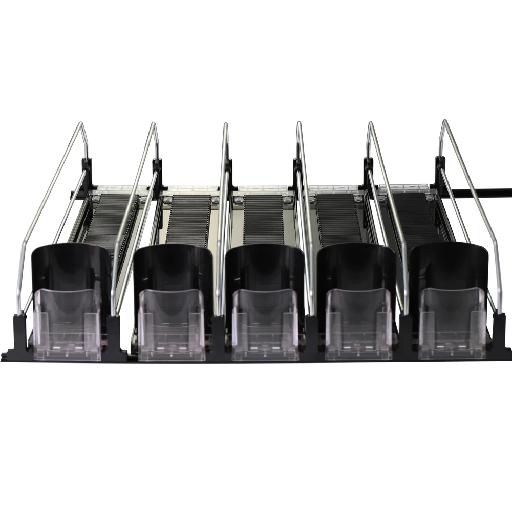 Shelf pusher Drink Organizer for Fridge, Self-Sliding soda Can Dispenser for Refrigerator Adjustable Width Roller type pusher