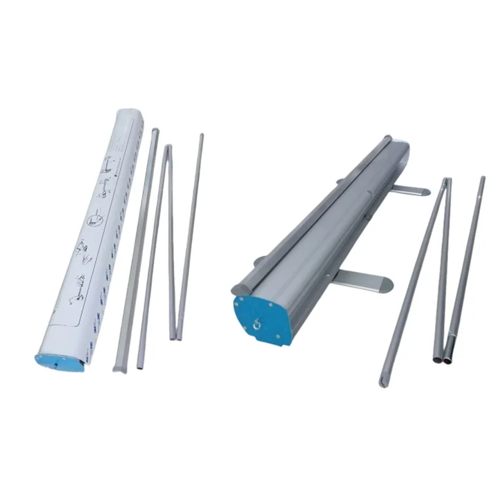 Aluminum alloy rolling display frame banner roller shutter telescopic display frame shop information signboard 85x200