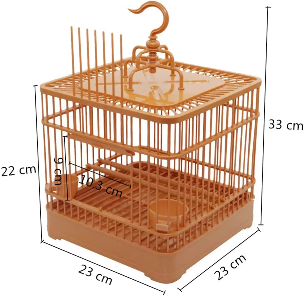Квадратная птичья клетка с кормушкой пластиковая подвесная переноска для птичьих домиков крючком маленьких птиц попугаев орешков какалий