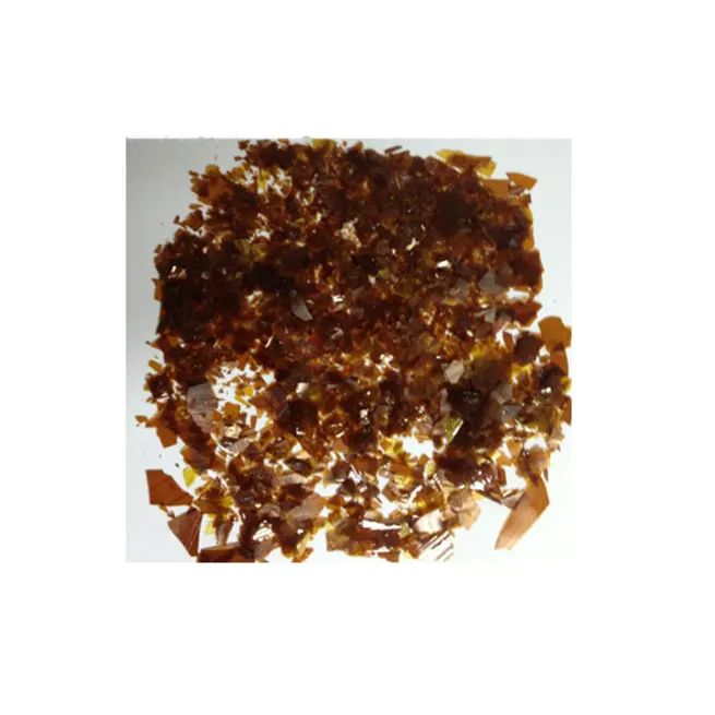 High Quality  Shellac Dewaxed Orange Shellac in flakes with palas tree for wood polish Leather treatment