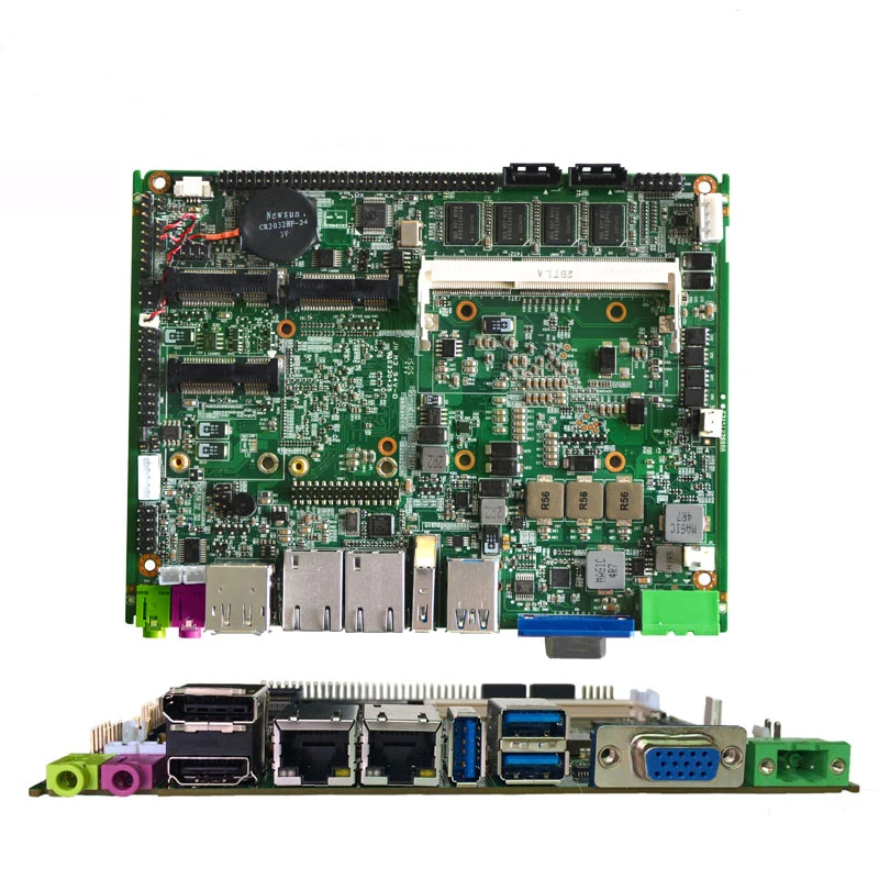Fanless ITX Motherboard LVDS Mini ITX 17*17CM DDR3 Core i5 i7 Mainboard HDMI VGA DP GPIO LAN MSATA MPCIE Windows XP 10 LINUX