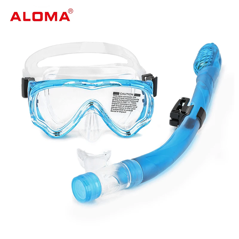 Custom best transparent Anti fog diving mask and snorkel set Purge Valve swimming gear Silicon snorkeling mask for kids