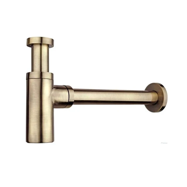 CUPC Watermark brushed gold brass Stainless steel basin waste pipe bottle Trap