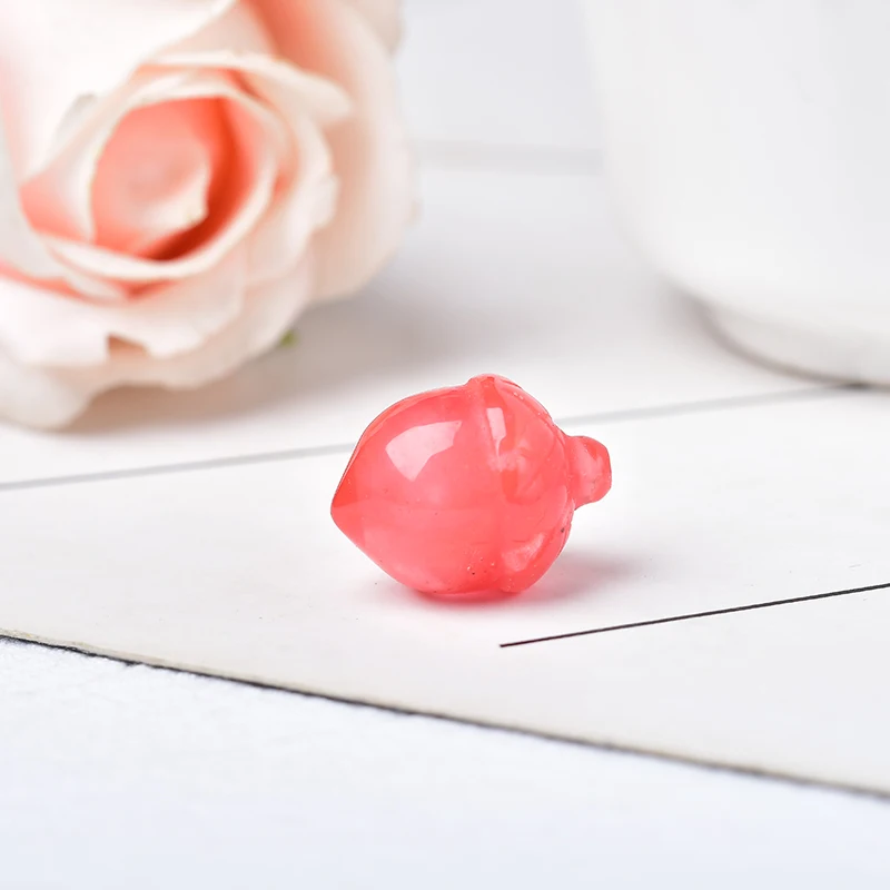 Natural Mineral Carving Hazelnut Shape Crystal Opal Tiger Eye Watermelon Red Pine cones Rieki Healing Stone