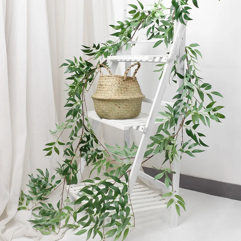 artifical willow leaf vine artificial greenery garland silk hanging plant