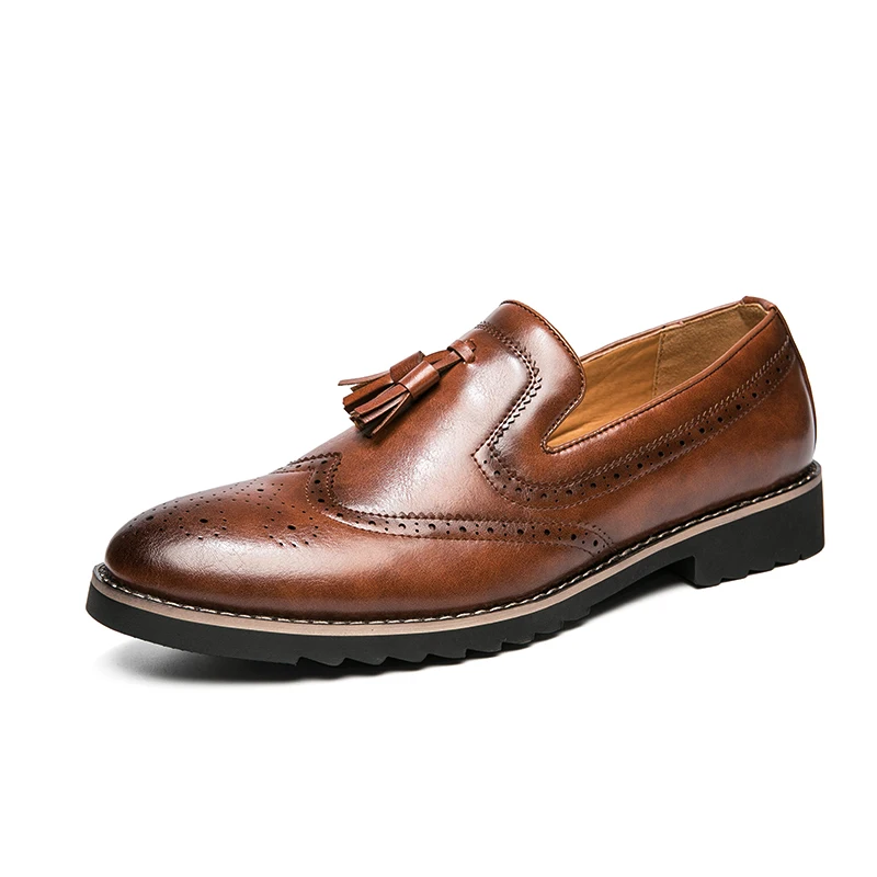 Slip-on Classic Work business genuine leather Formal dress shoes men