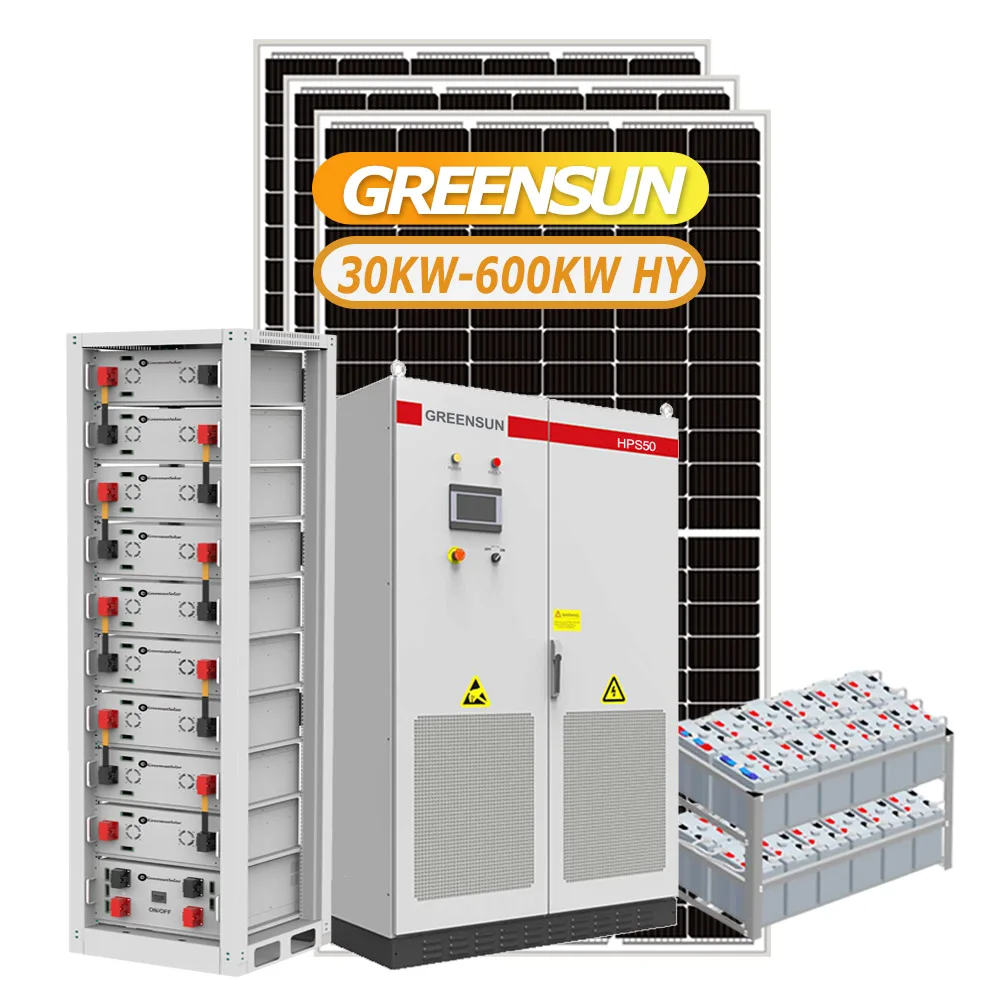 Комплект солнечной панели Greensun 30000 Вт 50000 150000 100000 гибридный сетевой инвертор цена внешний аккумулятор энергосистема