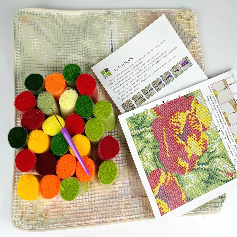 
cartoon Animals carpet embroidery cross-stitch pillow tapestry kits do it yourself latch hook pillow Cushion Cover pillow diy 