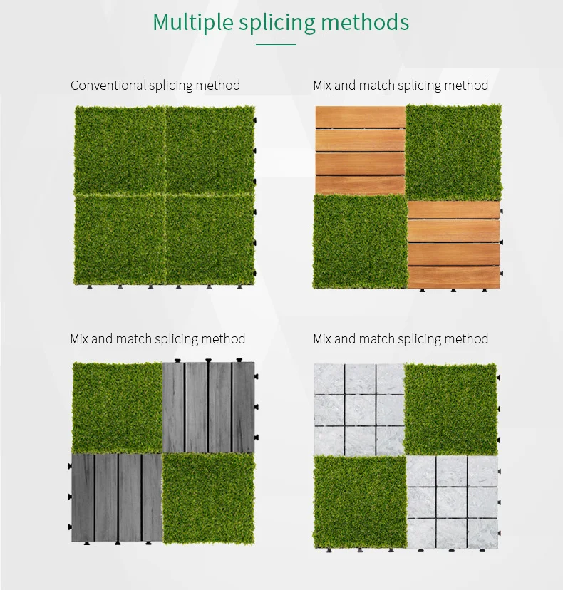 QINGZHOU SJB001 synthetic grass turf tiles grass tiles interlocking